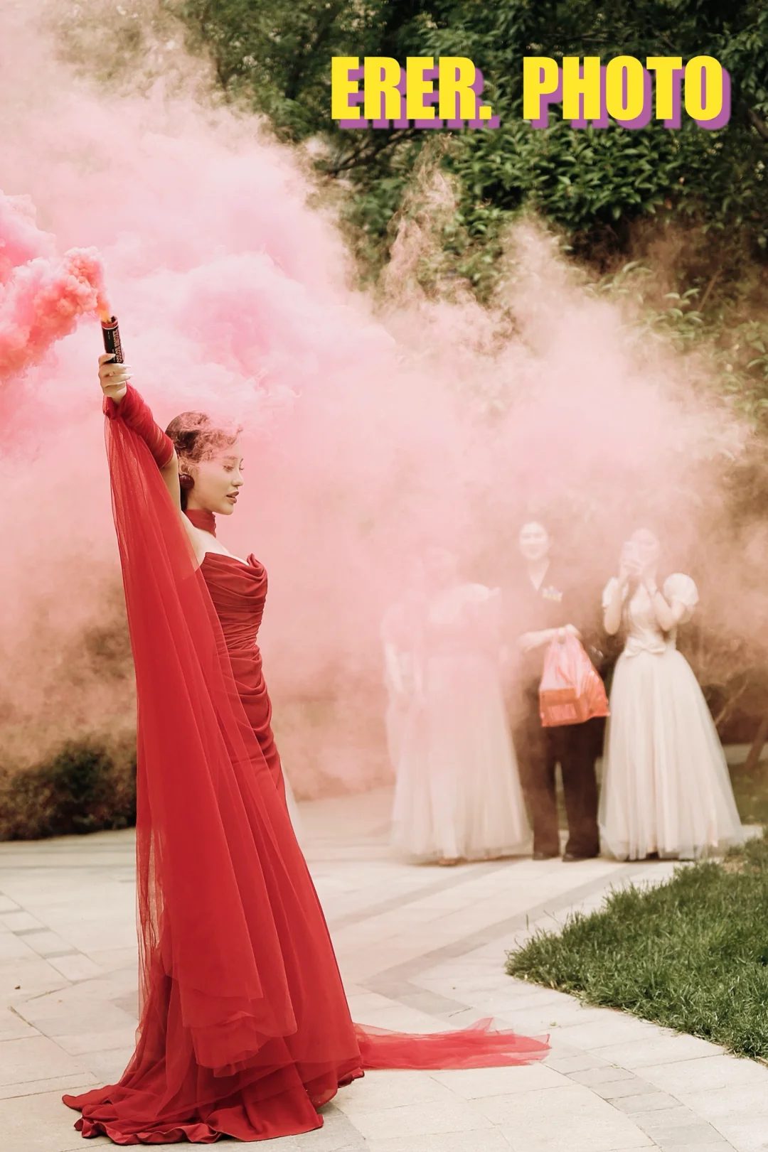 超美的粉粉彩烟照