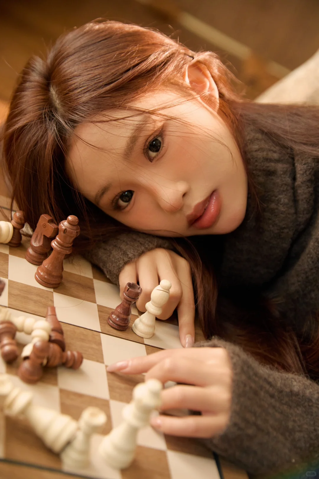 冬日落叶棋盘🍂氛围感秋冬写真