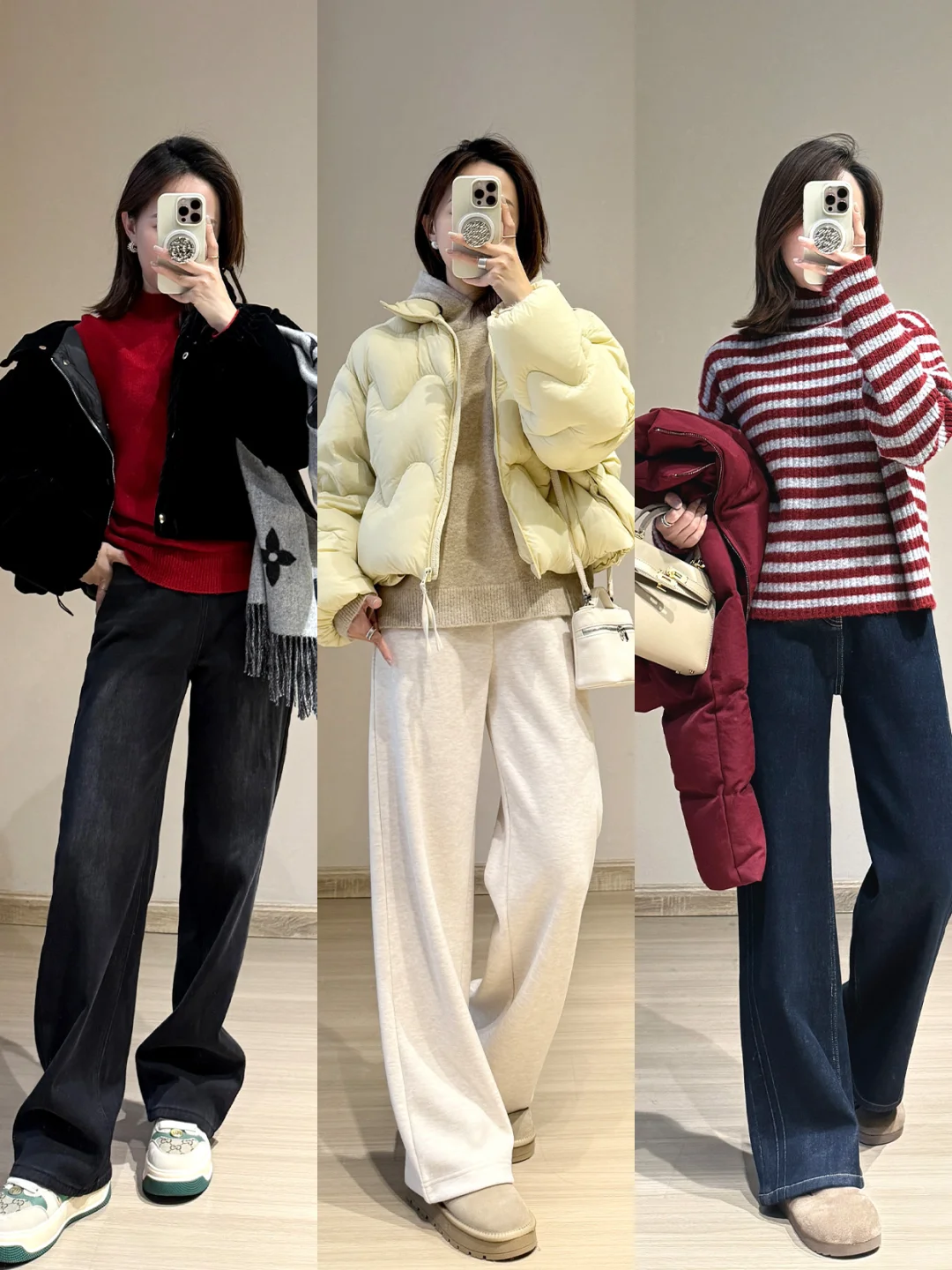 今年冬天穿阔腿裤，配对毛衣才好看！！