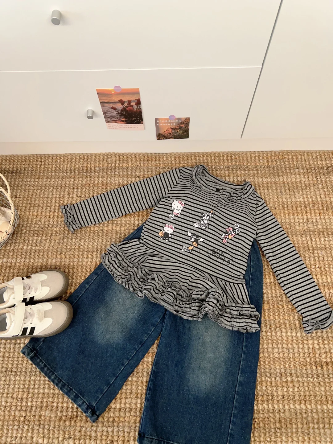 开始期待秋天了，女儿早秋平价套装🍂穿搭～