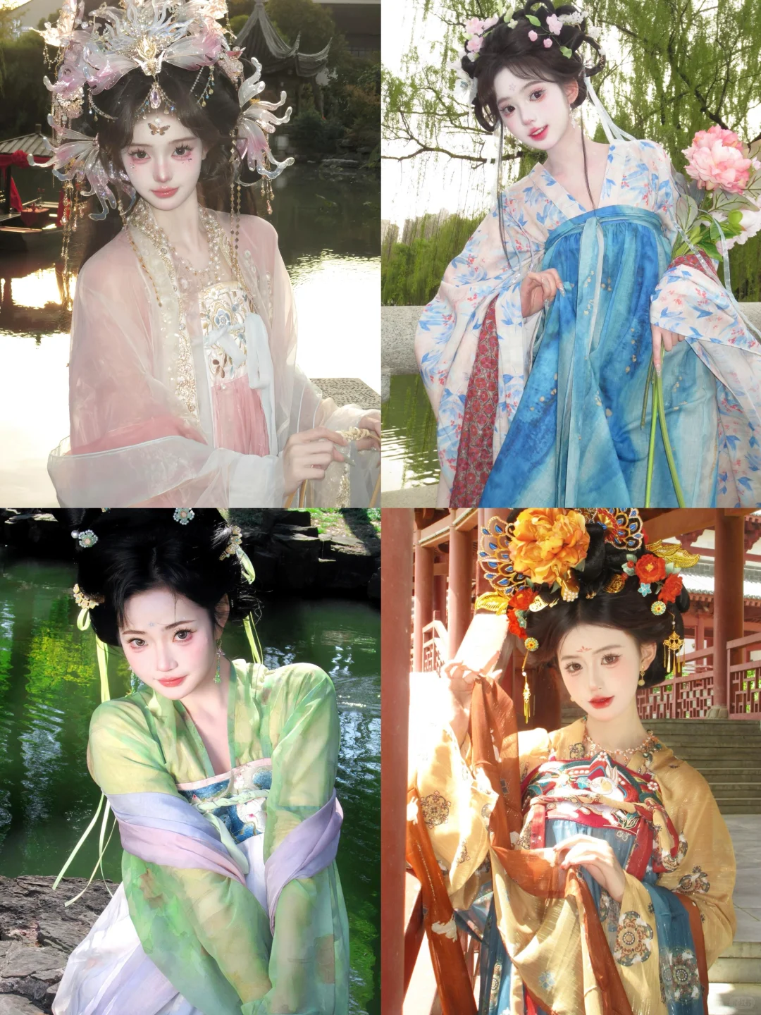 存一些万能的汉服拍照姿势！超出片！