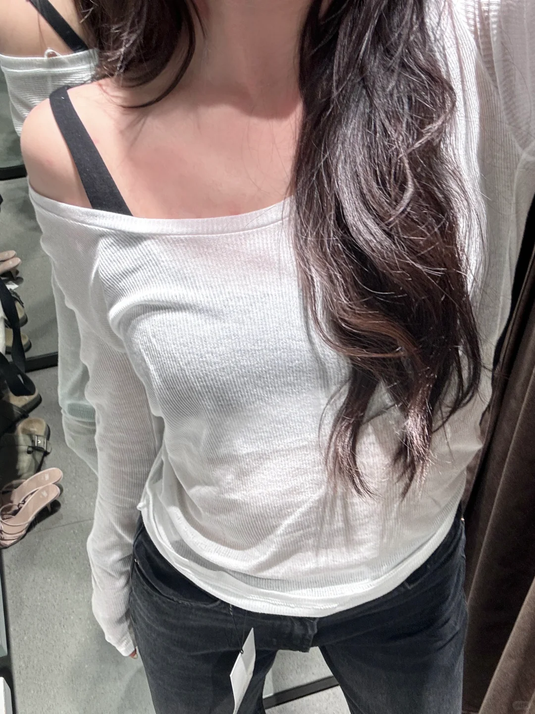 zara这件慵懒透视上衣和ck也太适配了吧