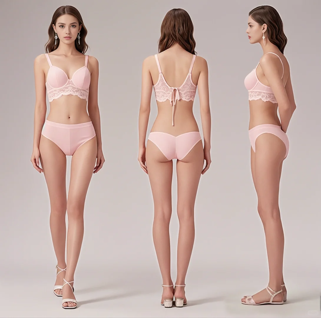 AI生成的三视图模特分享