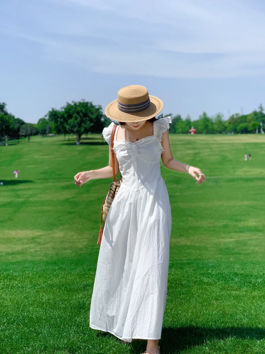 150cm｜这条小白裙也太好看了吧！