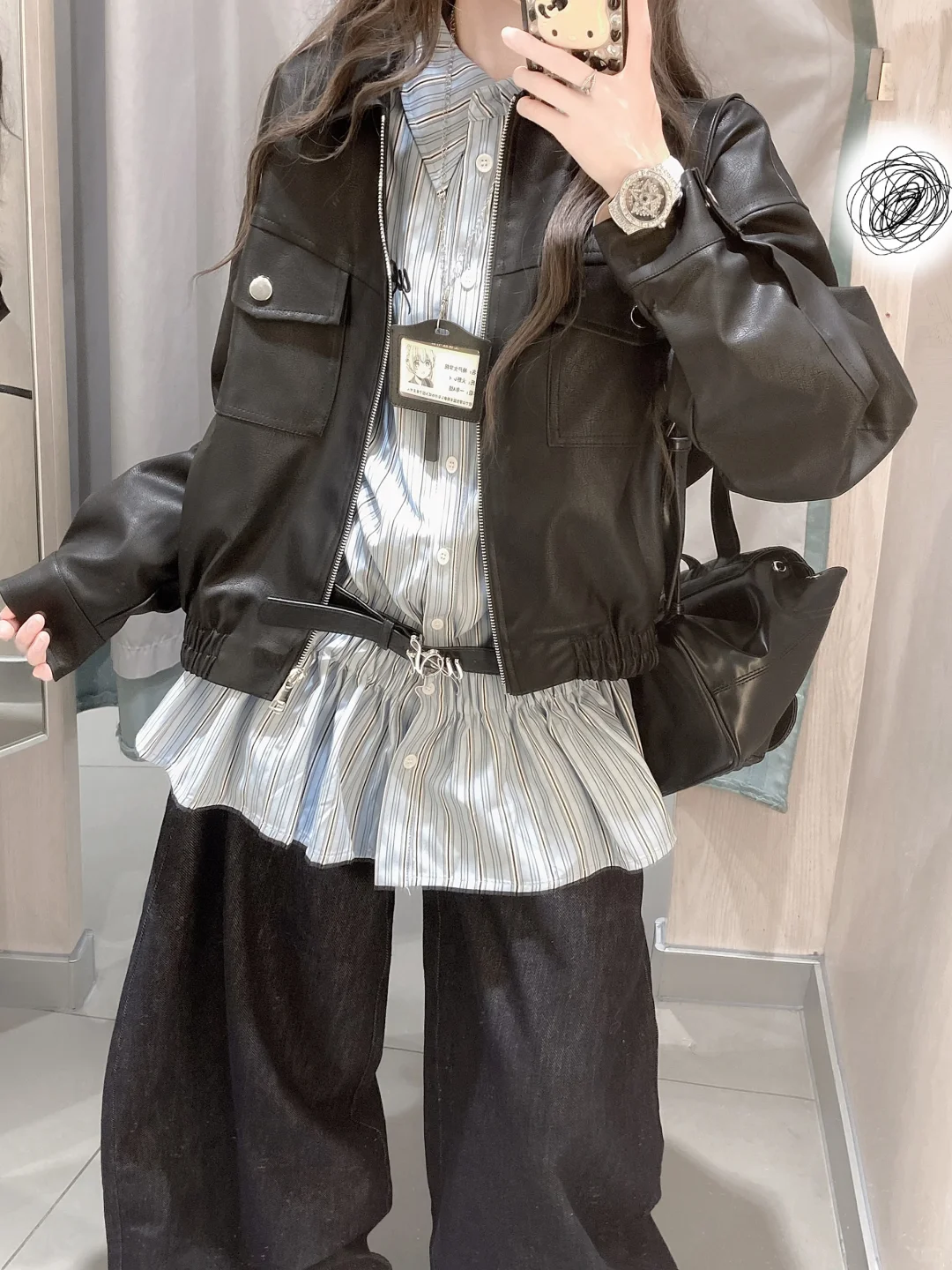 皮衣叠穿也太韩了🥣