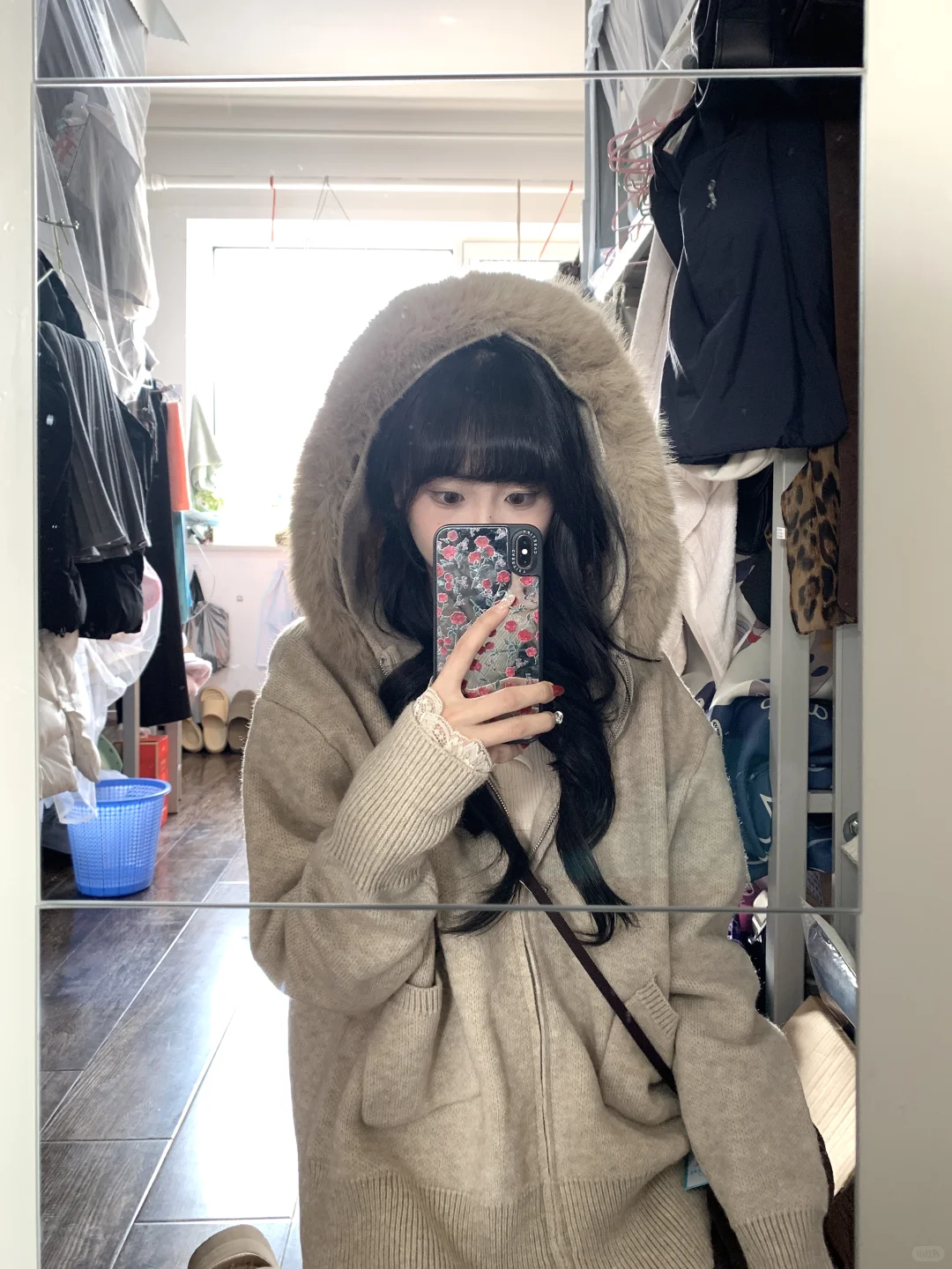 ℴ 🧸⋆ ｡🍪 ˚毛领针织开衫➕卫裤