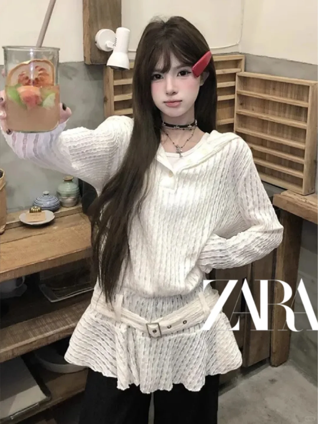 Zara太好看了！39💰韩系罩衫➕腰带