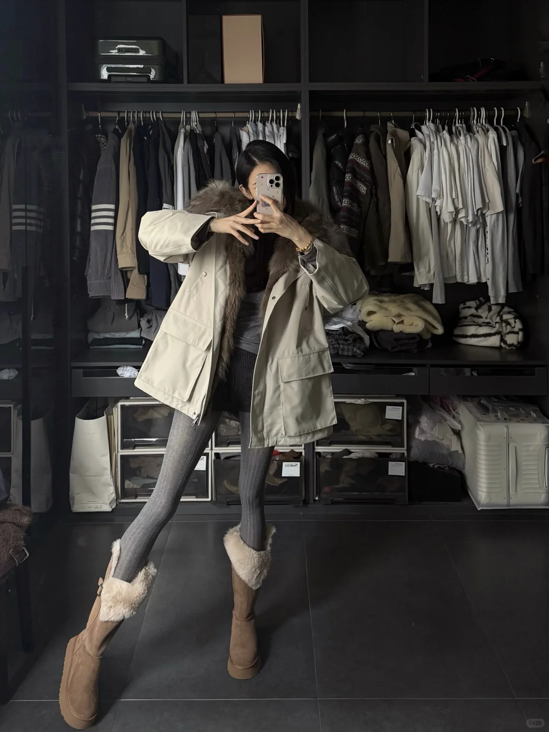 173 96斤 咱们冬天不露腿～