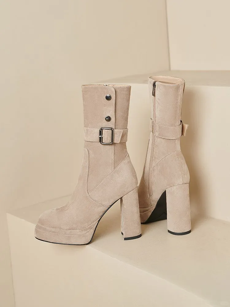 韩系气质高跟靴，美到冒泡！！