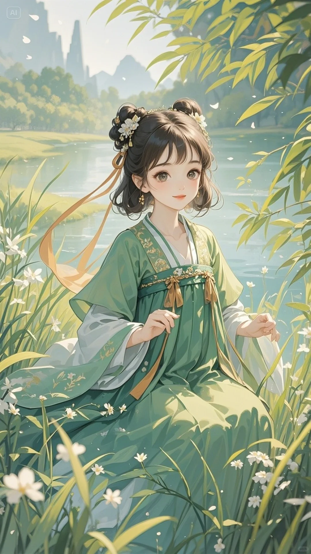 “记得绿罗裙，处处怜芳草。”