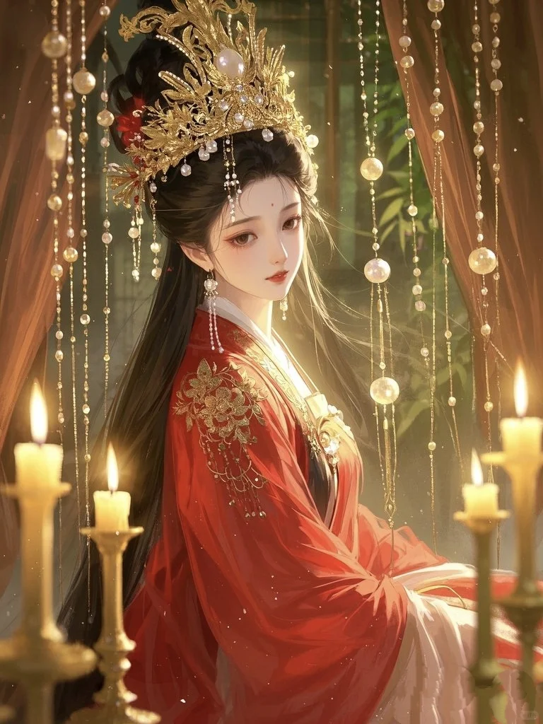 可商素材48｜古风红衣美人