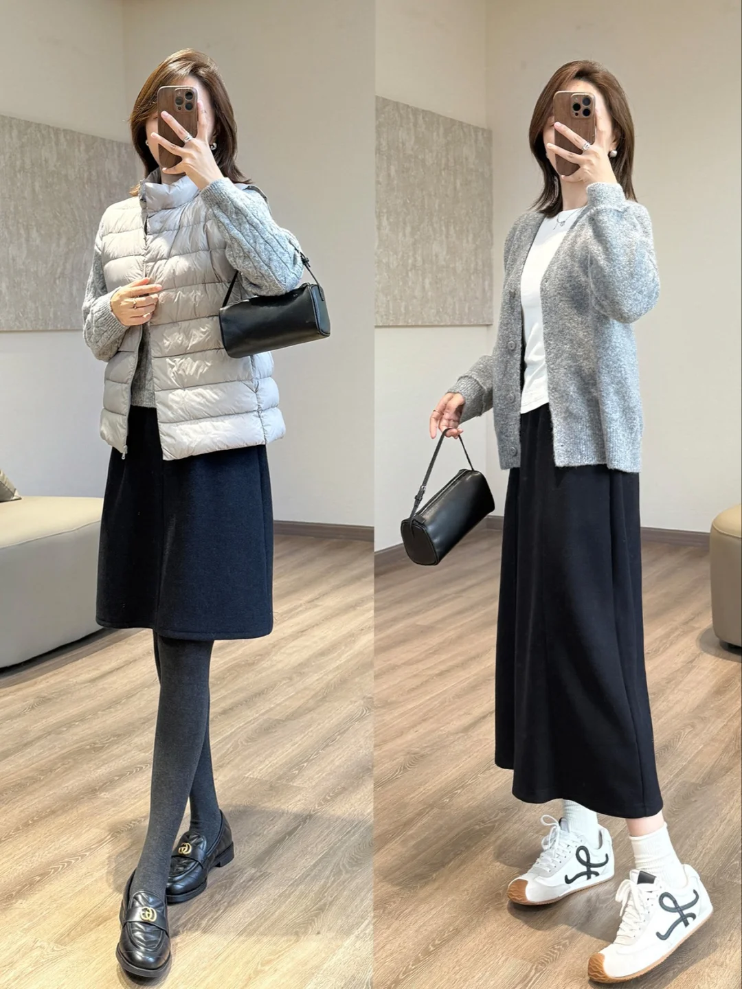 一条气质中裙搞定秋冬穿搭，优雅感焊在身上