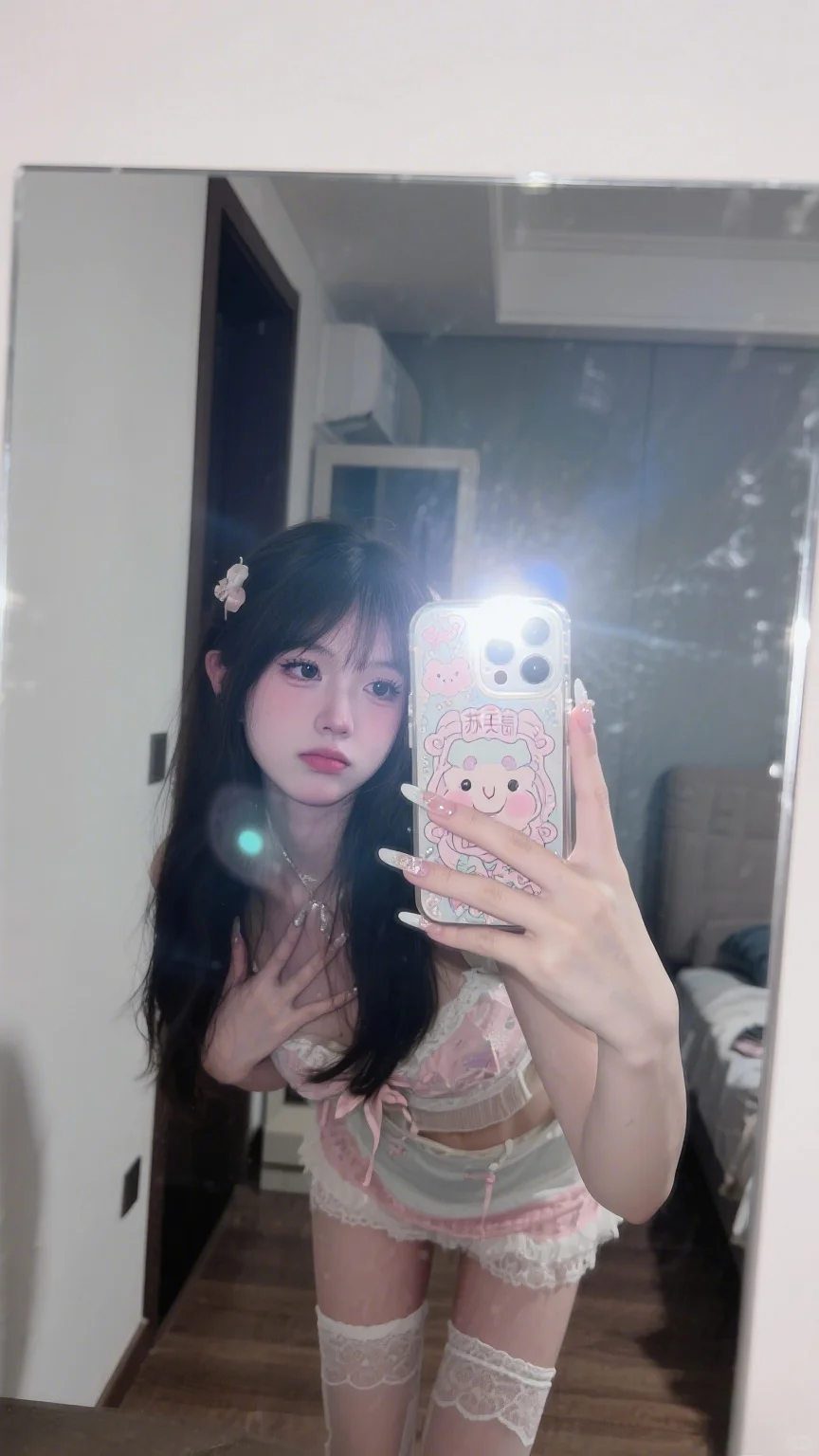 【精选】甜妹对镜自拍壁纸分享