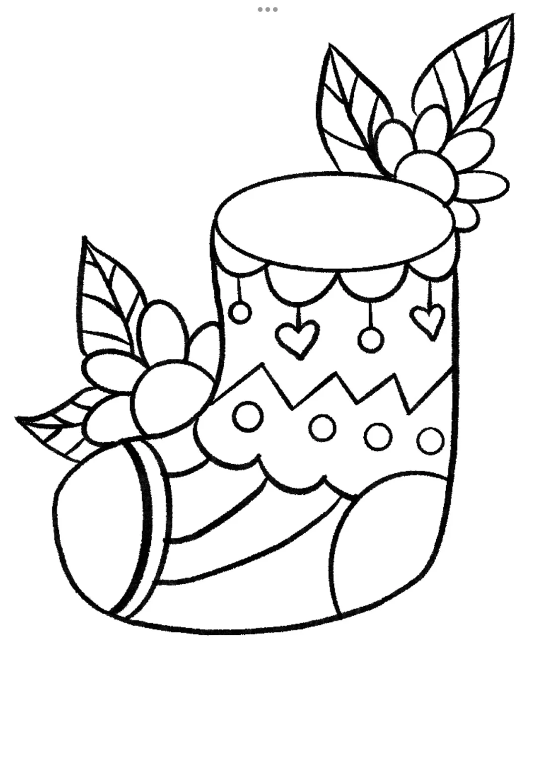 有趣的袜子简笔画幼儿画