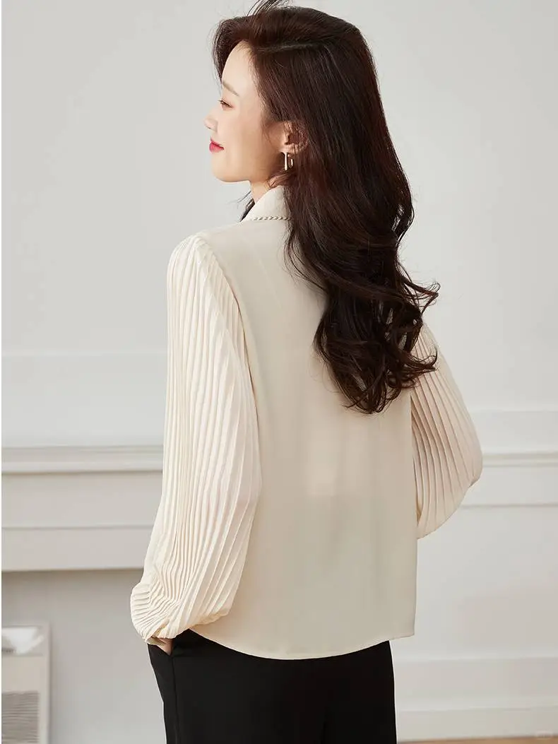 被朗姿这件衬衫美到！职场优雅感直接拉满～