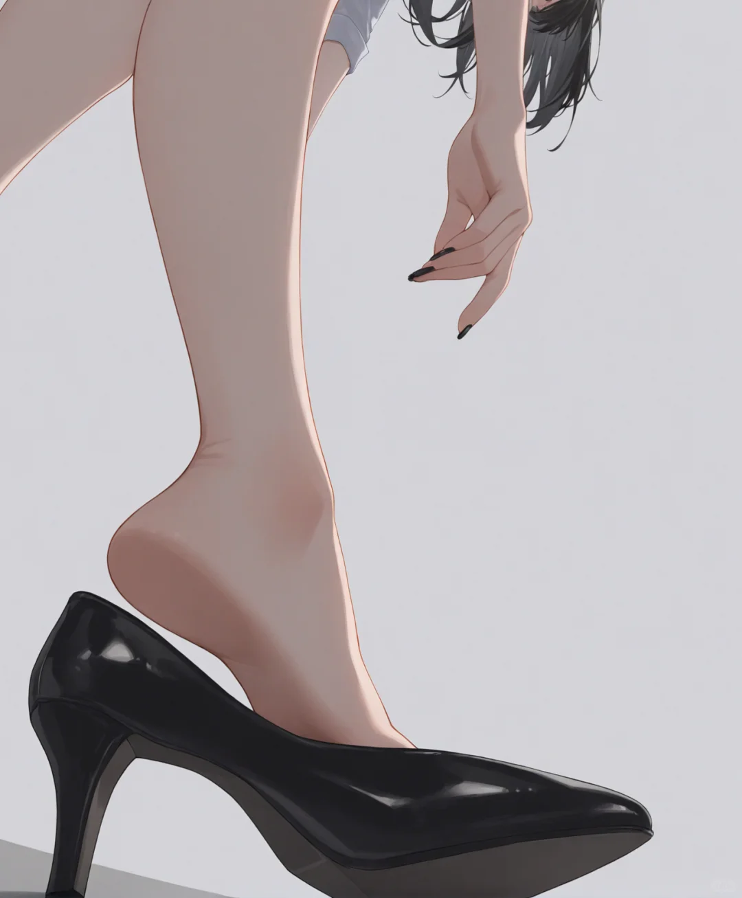 来不及了，上班要迟到，高跟鞋耽误事儿