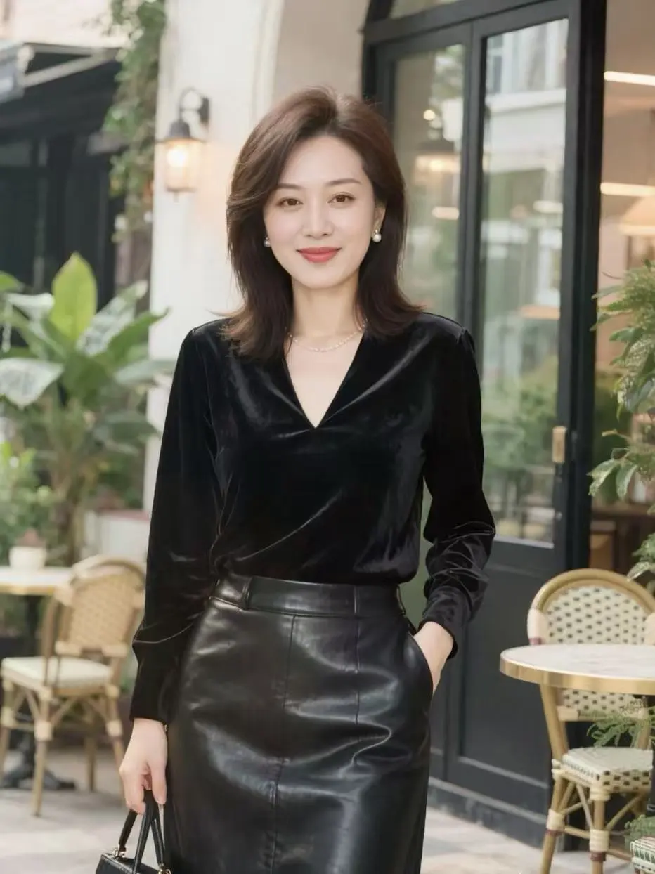 45岁老阿姨优雅成熟，岁月的馈赠