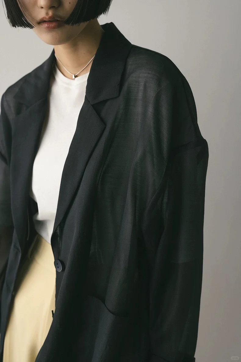 stylemixer 小松本长袖透视衬衫西装外套