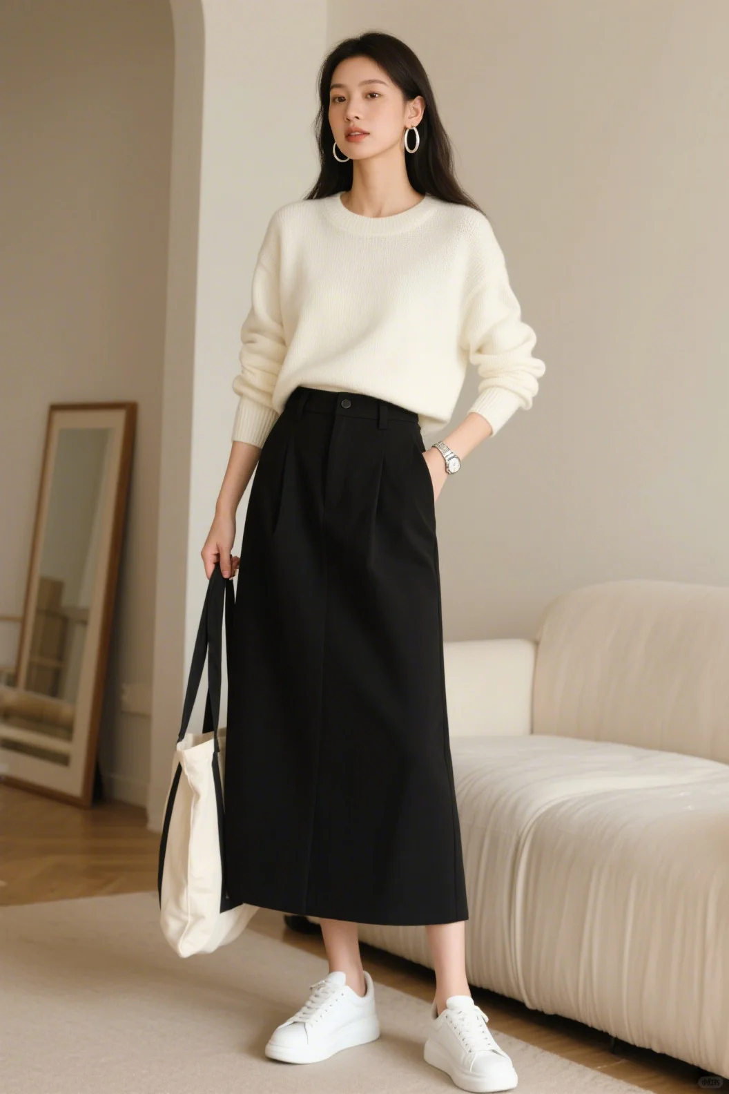 crrodo｜法式温柔的穿搭🍂黑色半裙