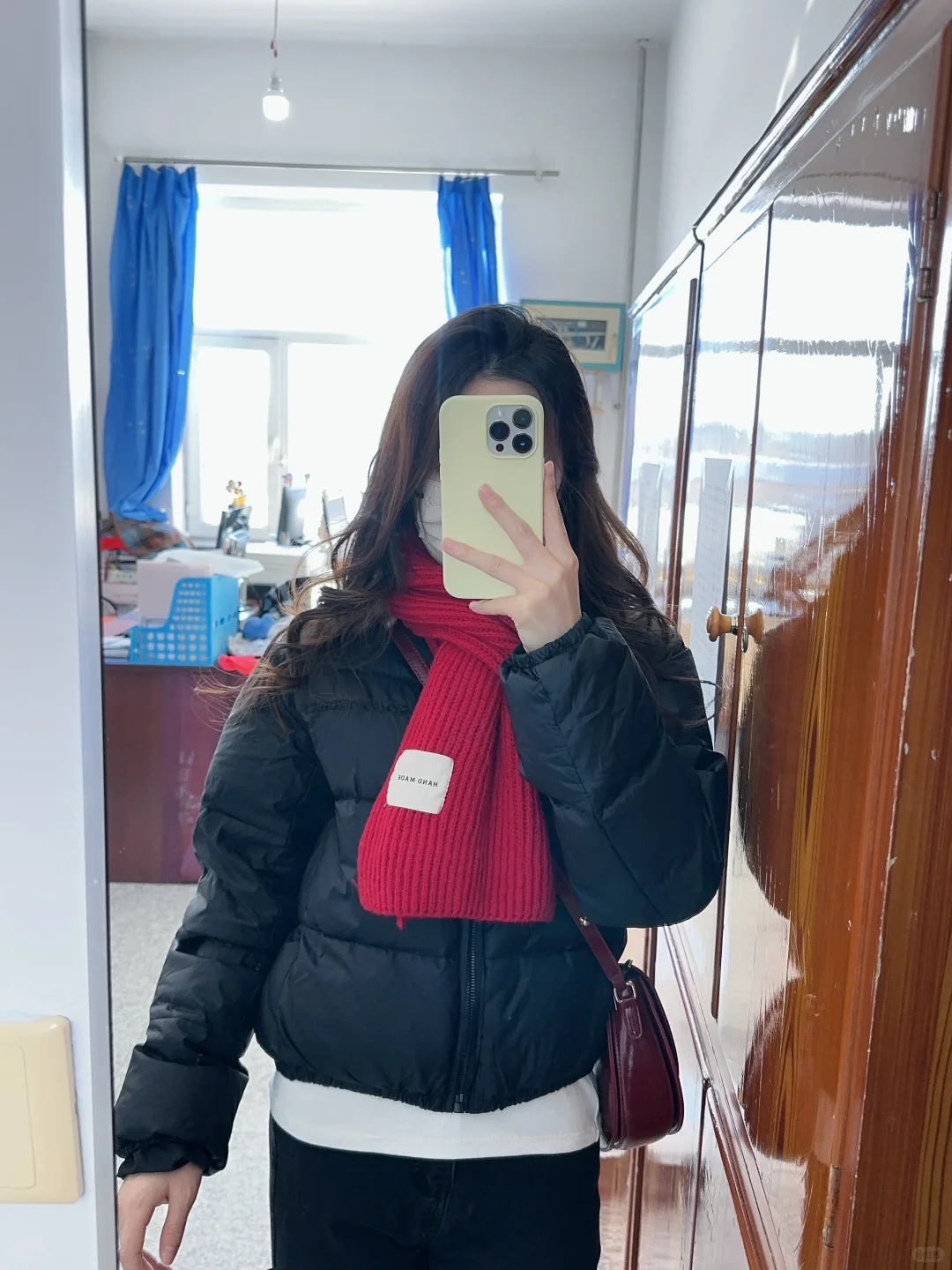 东北社畜穿搭|冬天❄️黑红配真的很好看呐