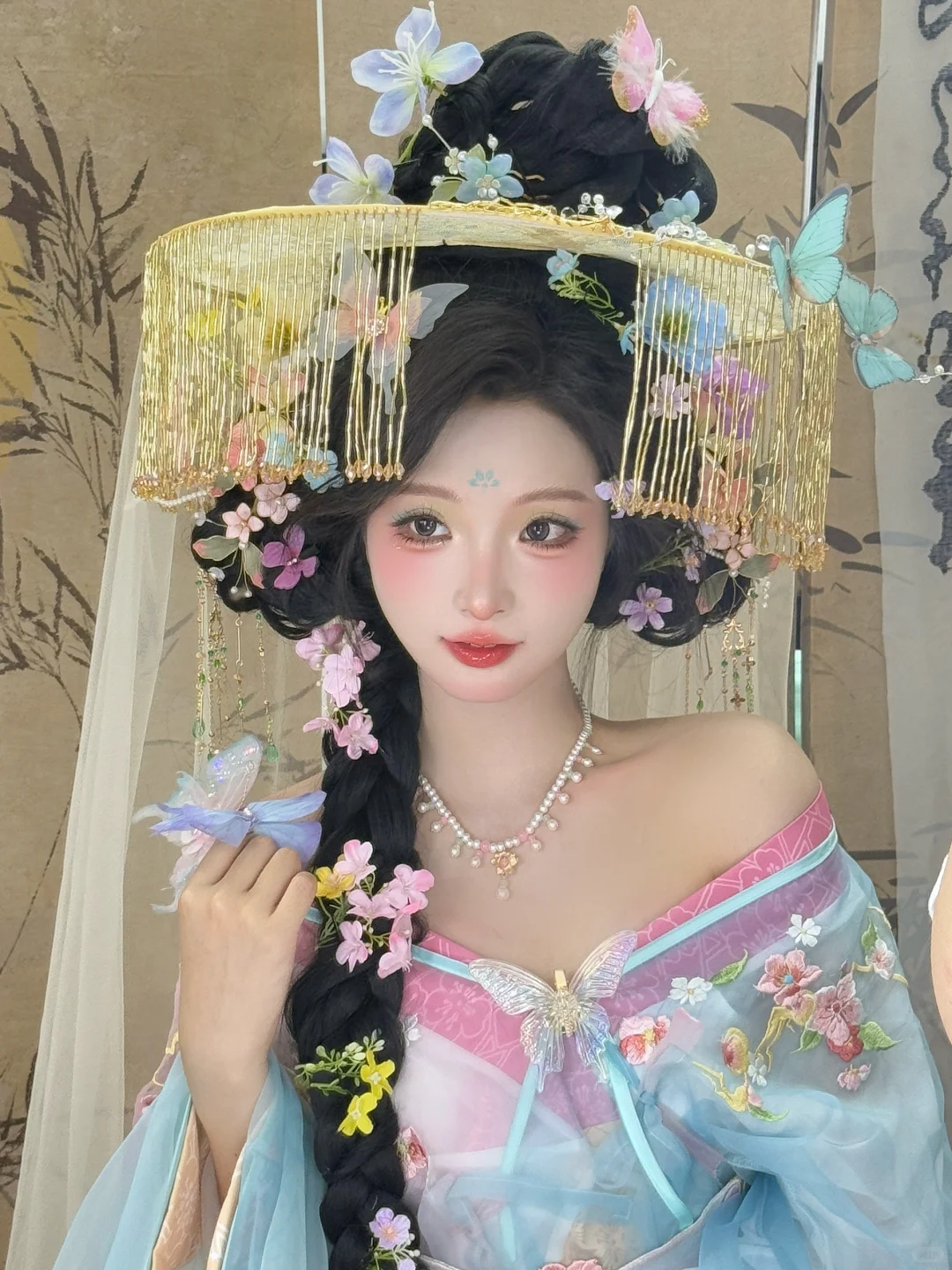 谁说圆脸拍不了帷帽花神！