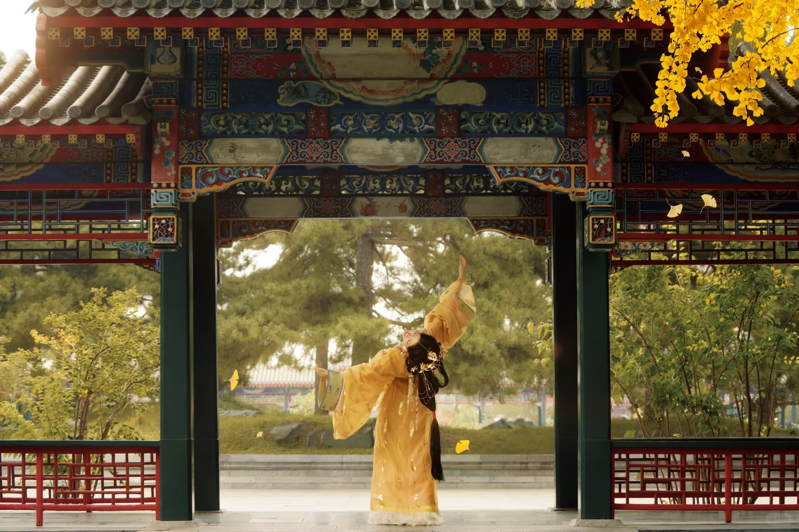 人间朝暮，叶落惊秋｜论银杏与战国袍适配度