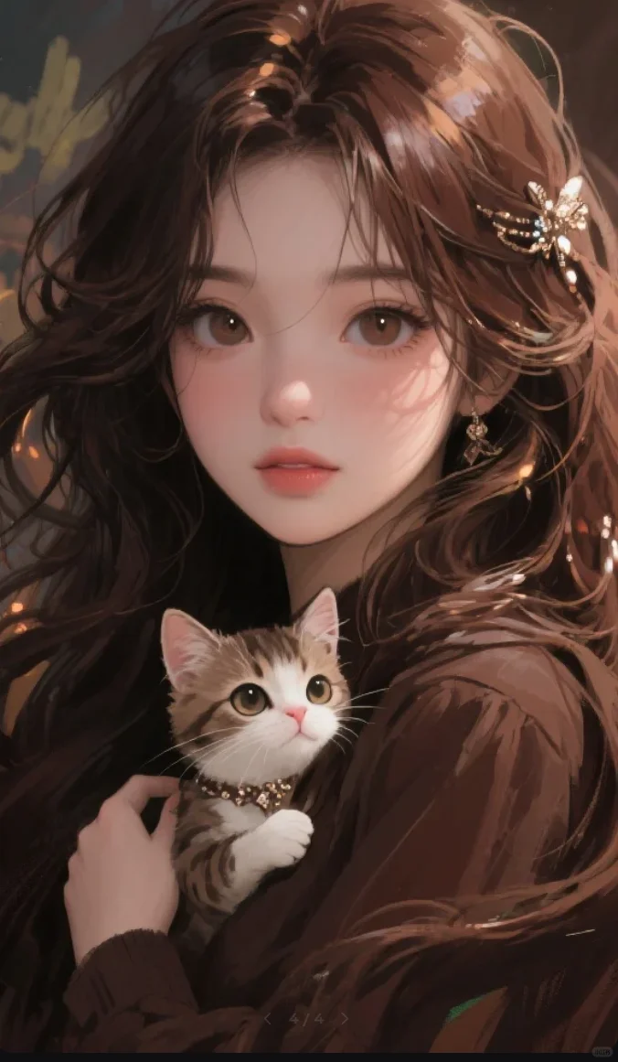 可爱女生头像/壁纸类/AI美图分享