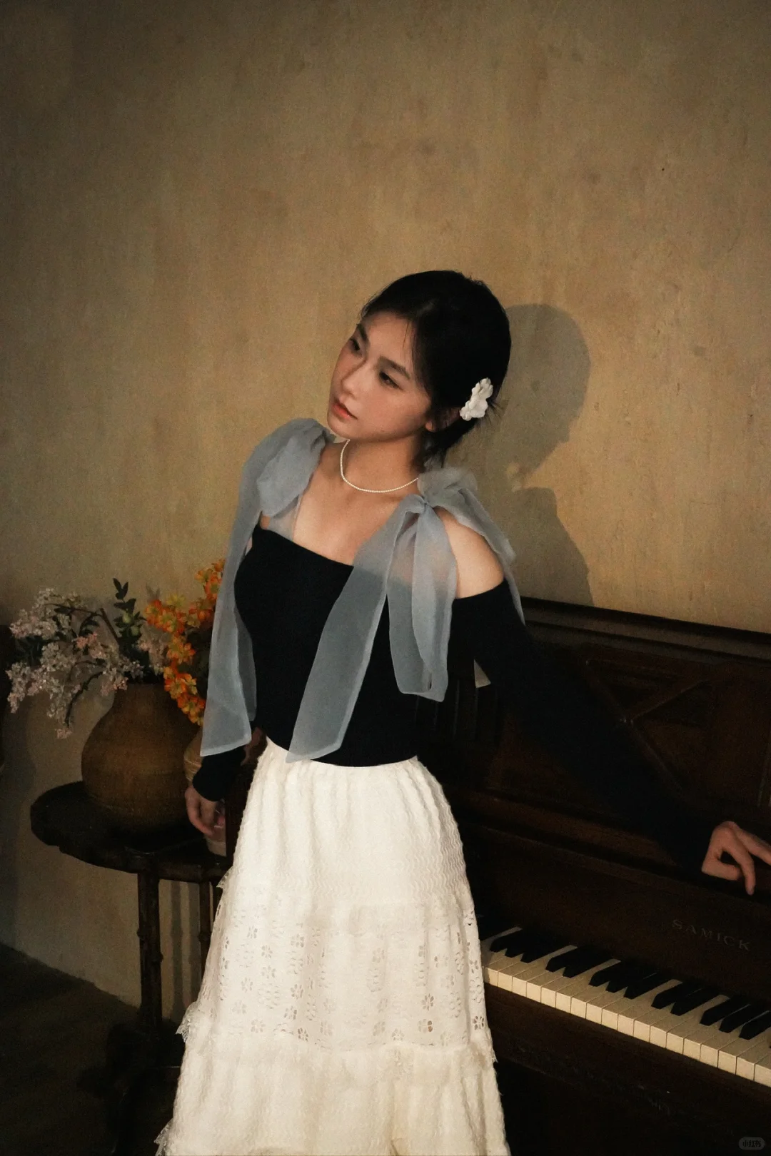 女高中生第一次人像摄影尝试