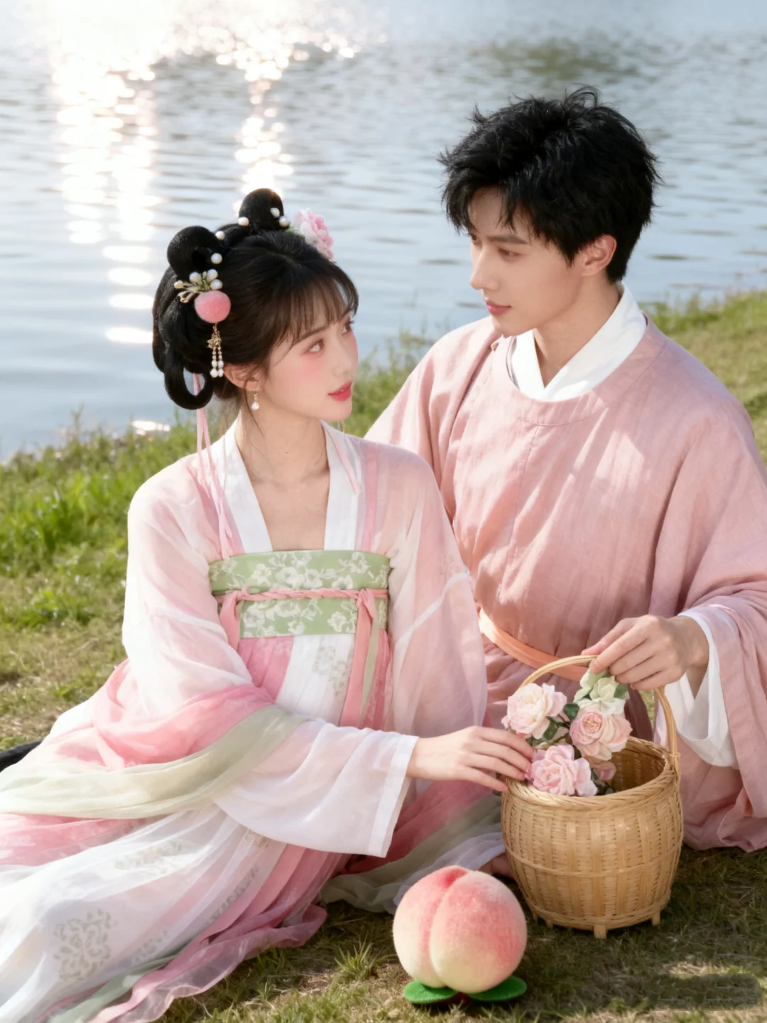 1分钟get同款清新汉服情侣写真～（附口令）