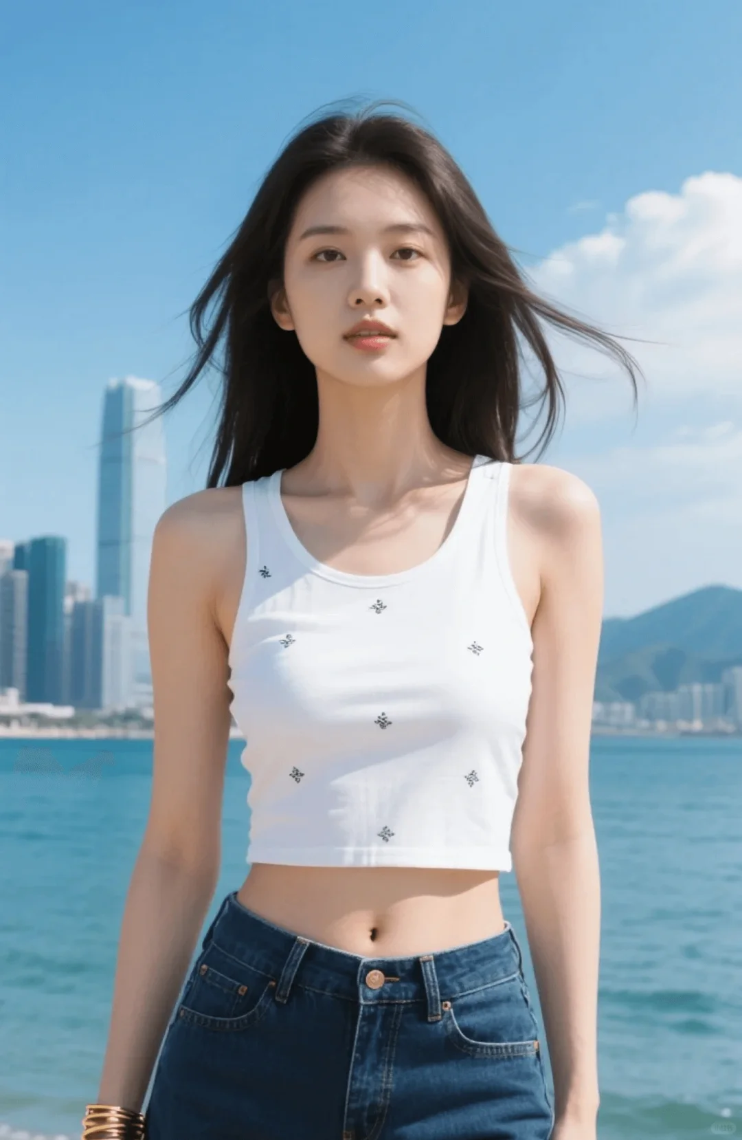 甜甜的姑娘甜甜的笑