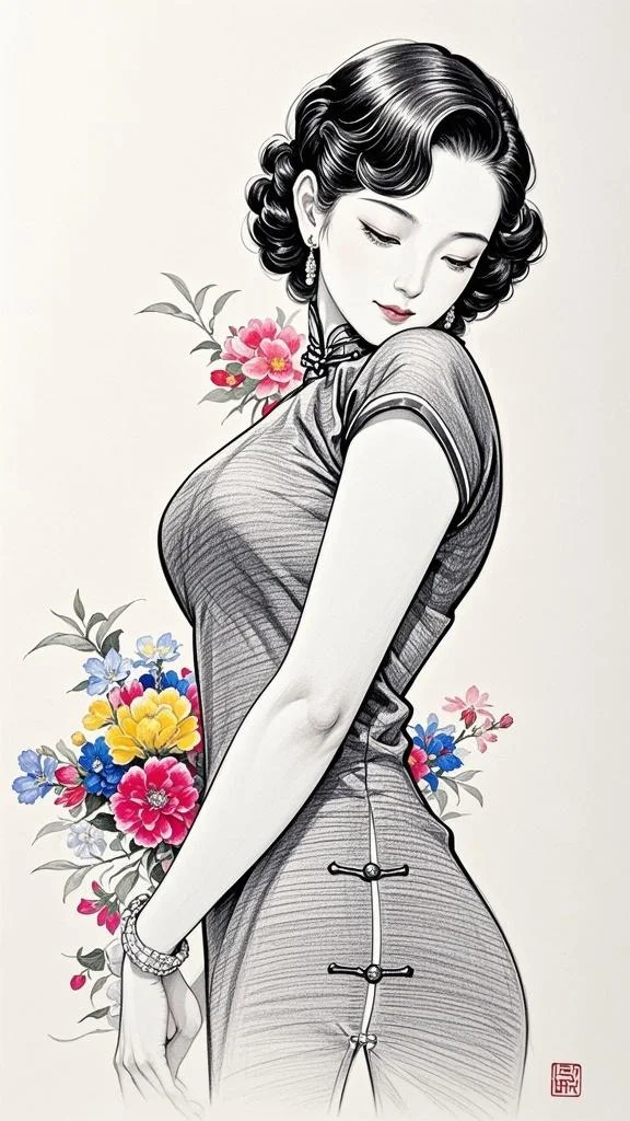 AI壁纸|老上海美女第三集