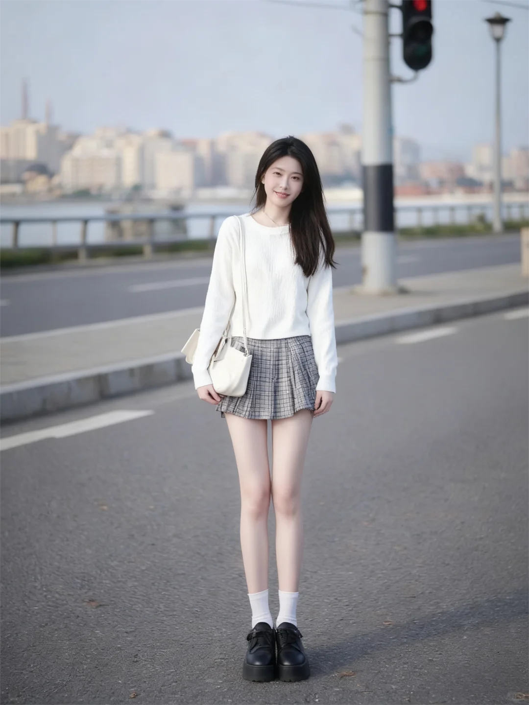 白色小衫，清纯的感觉