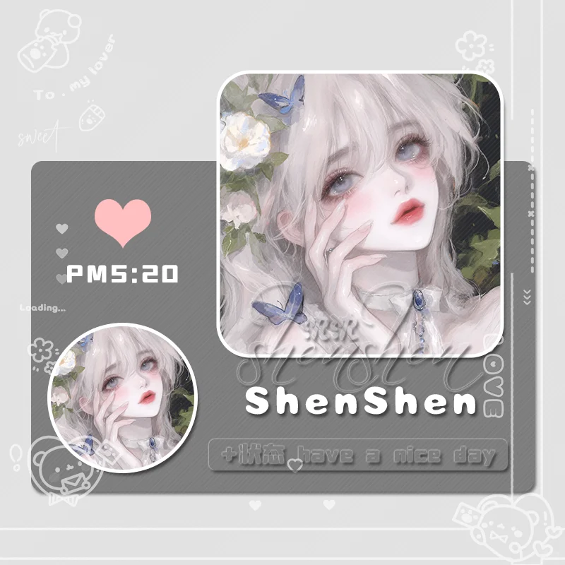 优雅白发蝴蝶女