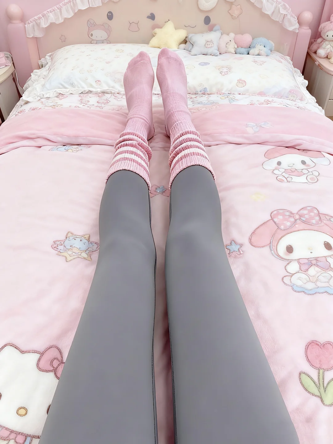 瑜伽裤和堆堆袜绝配ootd