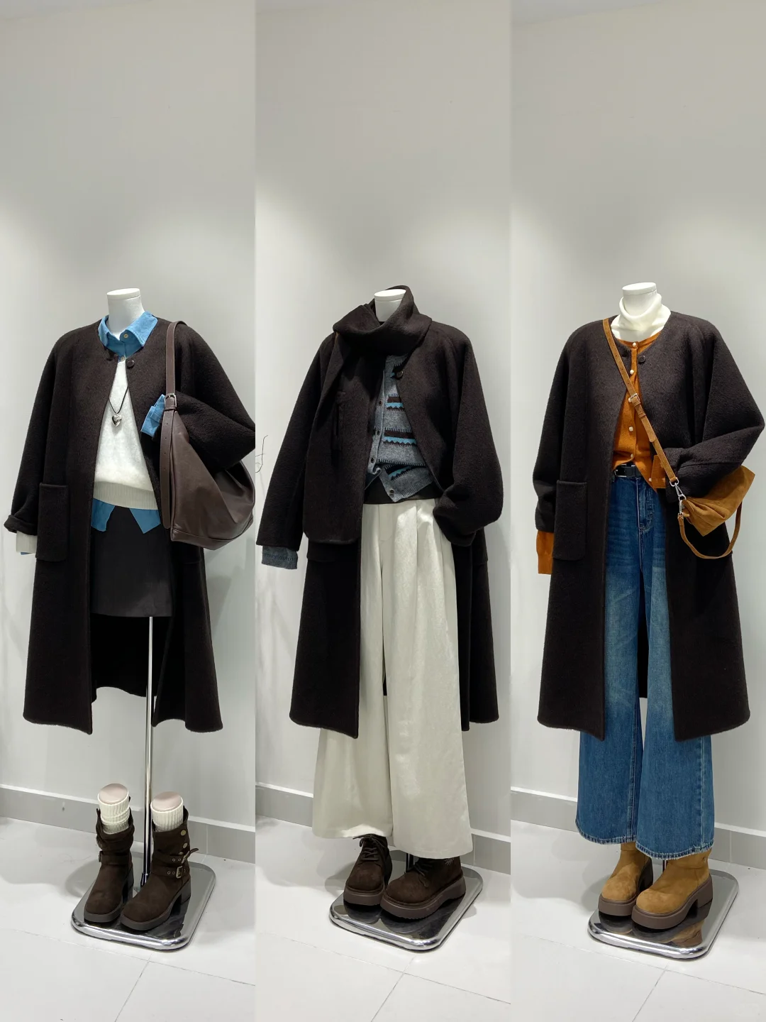 学穿搭｜ 秋冬呢子外套一衣多搭穿搭思路