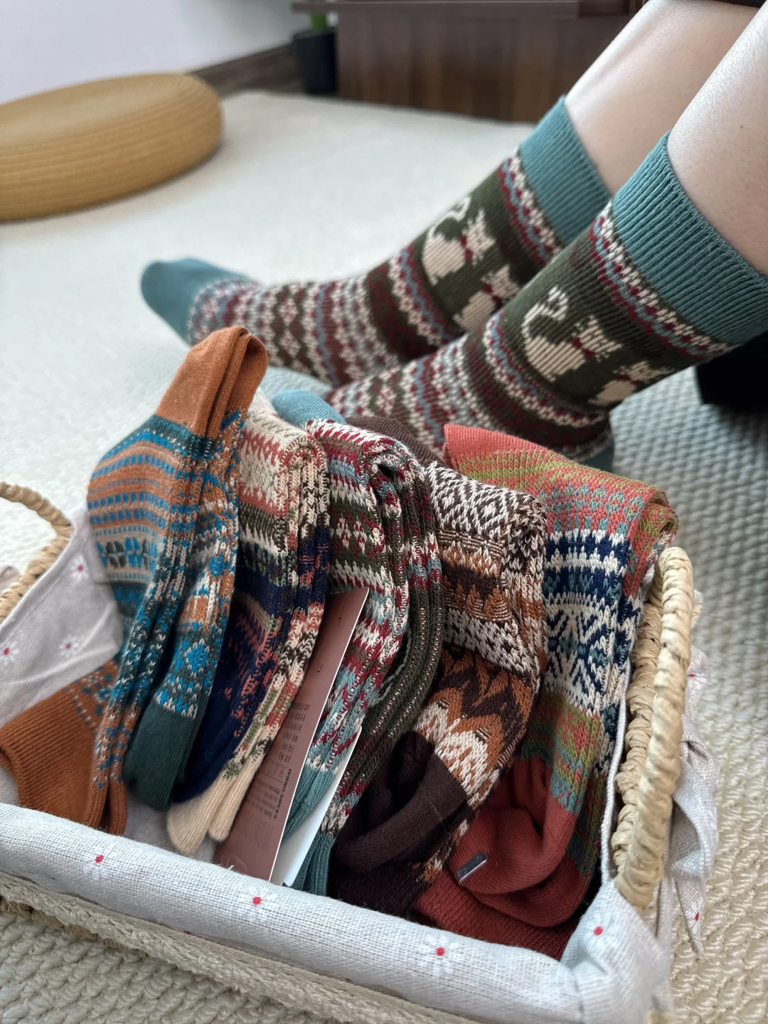 🔥爆冬天的费尔岛风袜子也太美了叭