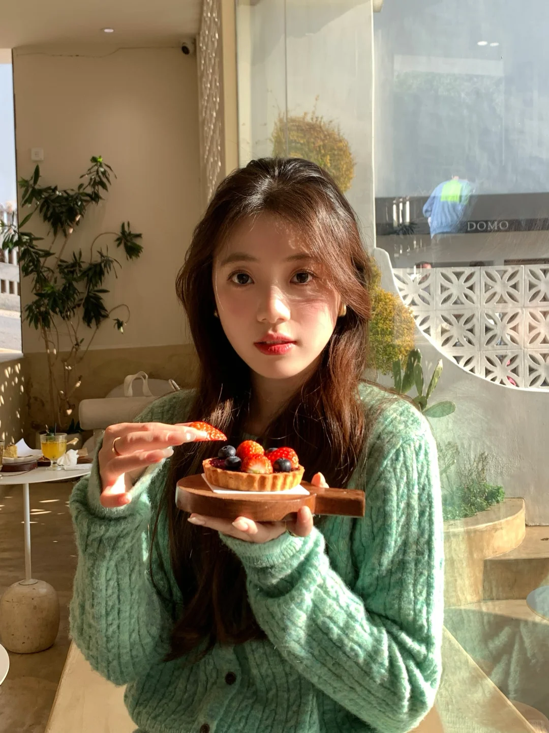 第一次模仿韩女咖啡店拍照☕️