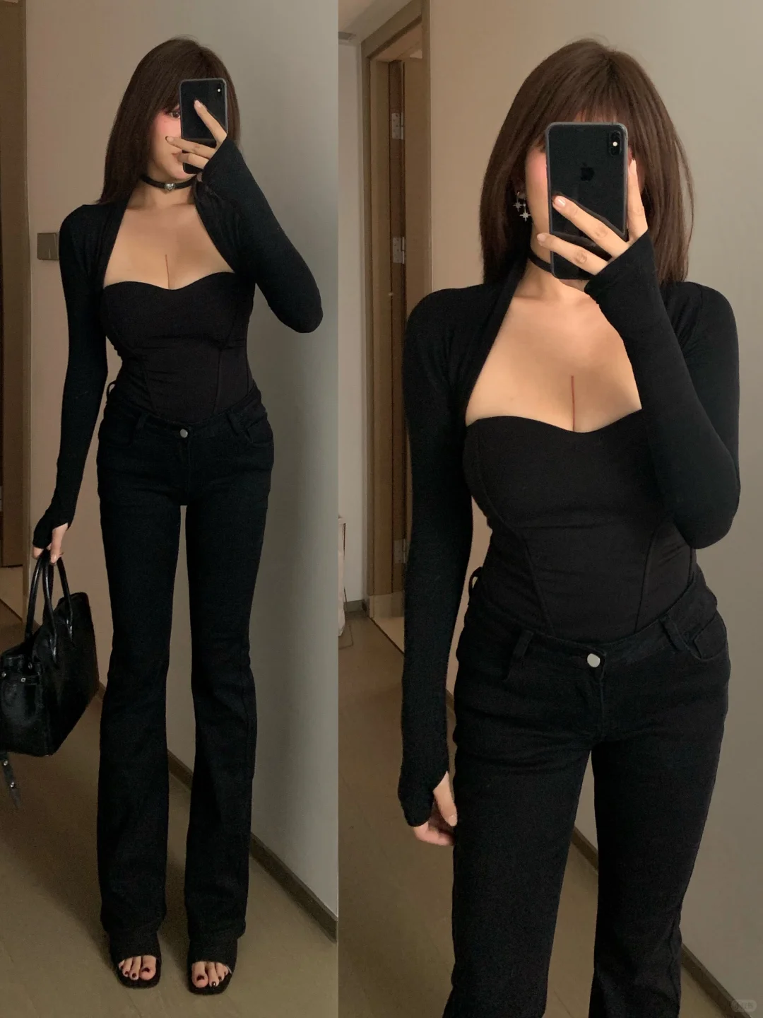 超适合苹果型身材的辣妹内搭！！超掐腰身！