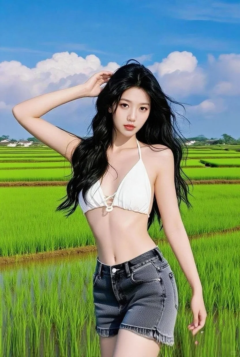 少女的心事落在绿茵里～