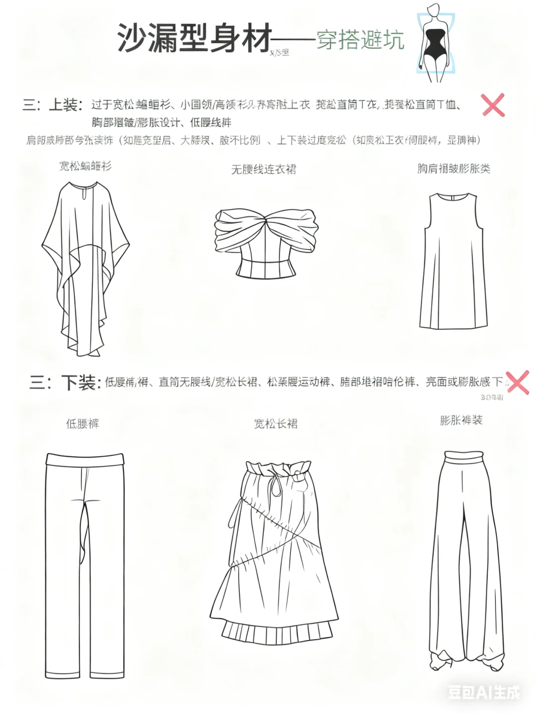 沙漏型身材穿搭避坑！三招逆袭，告别臃肿五五