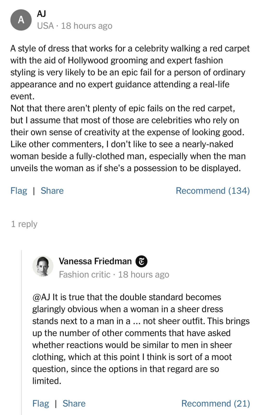 跟着纽约时报看 透视装是穿衣自由吗？