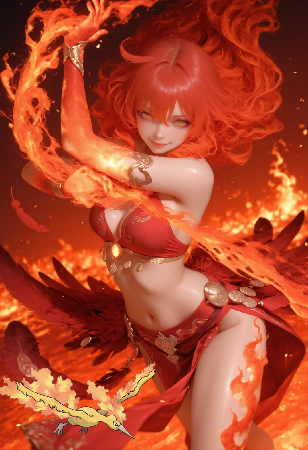 ❄️⚡🔥用AI把三圣鸟变成女孩子~