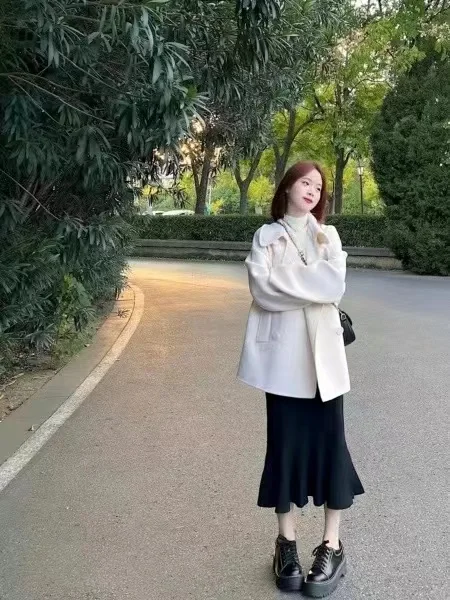 挖到一条宝藏秋冬鱼尾半身裙‼️好显气质～