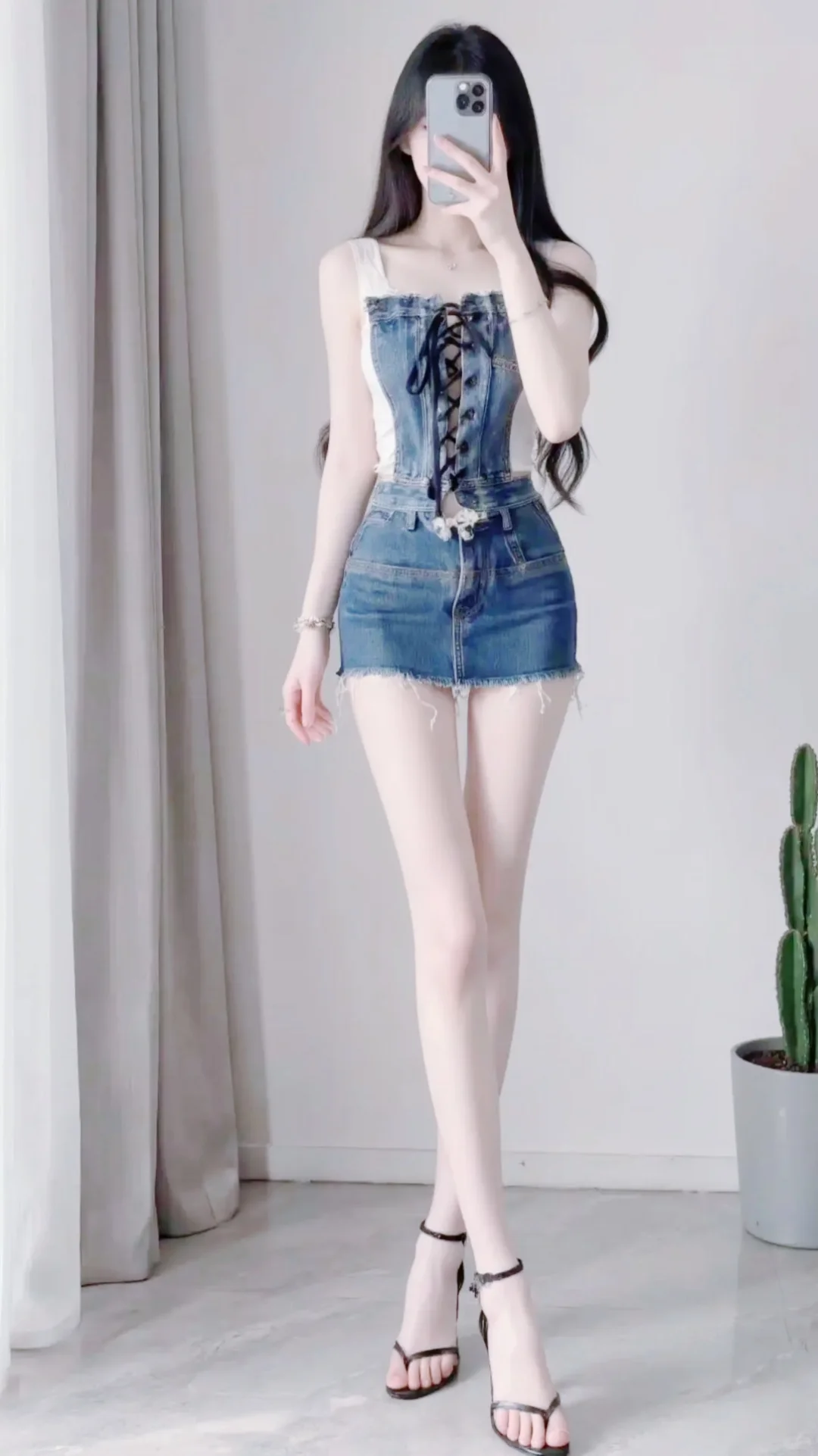 仙人✋呦✨超模身材的辣妹绝了！太美了