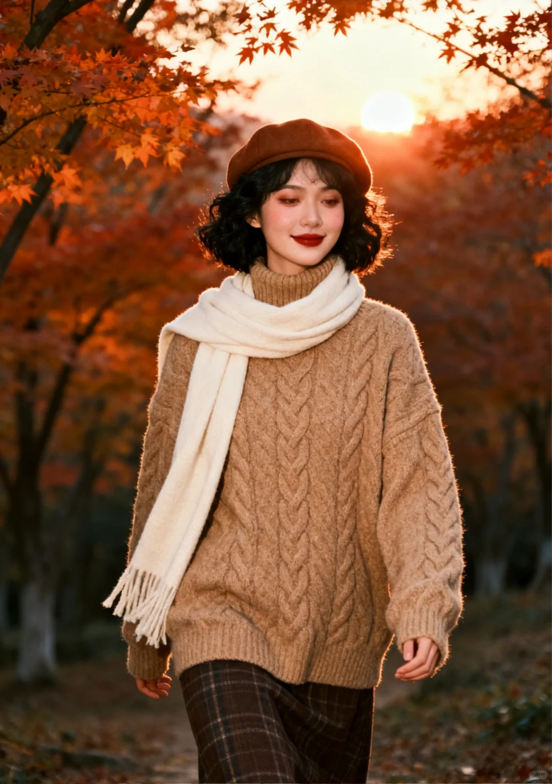 胶片与枫叶的浪漫🍂｜AI生成‼️