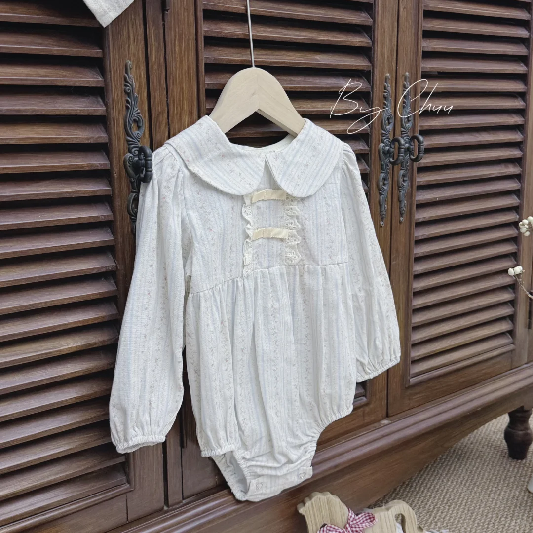 Ins风韩系平铺摄影 | 韩系女宝宝爬服