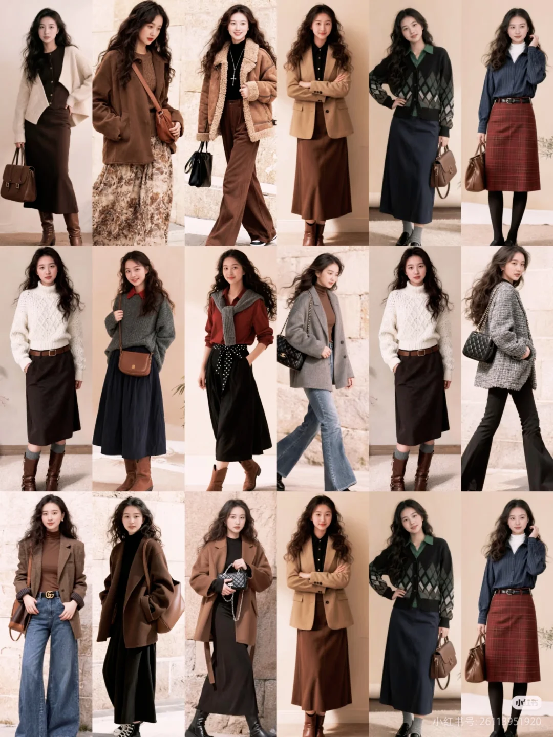 秋冬女生优雅成熟穿搭艺术