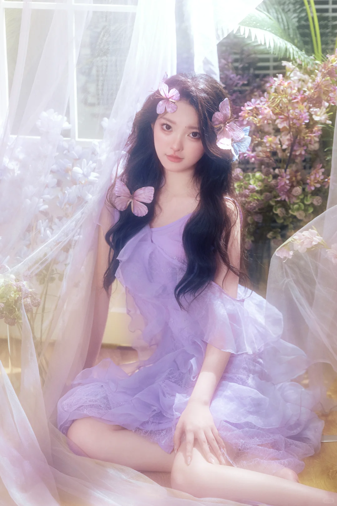 挑战一张封神！这组紫色蝴蝶🦋少女有6张