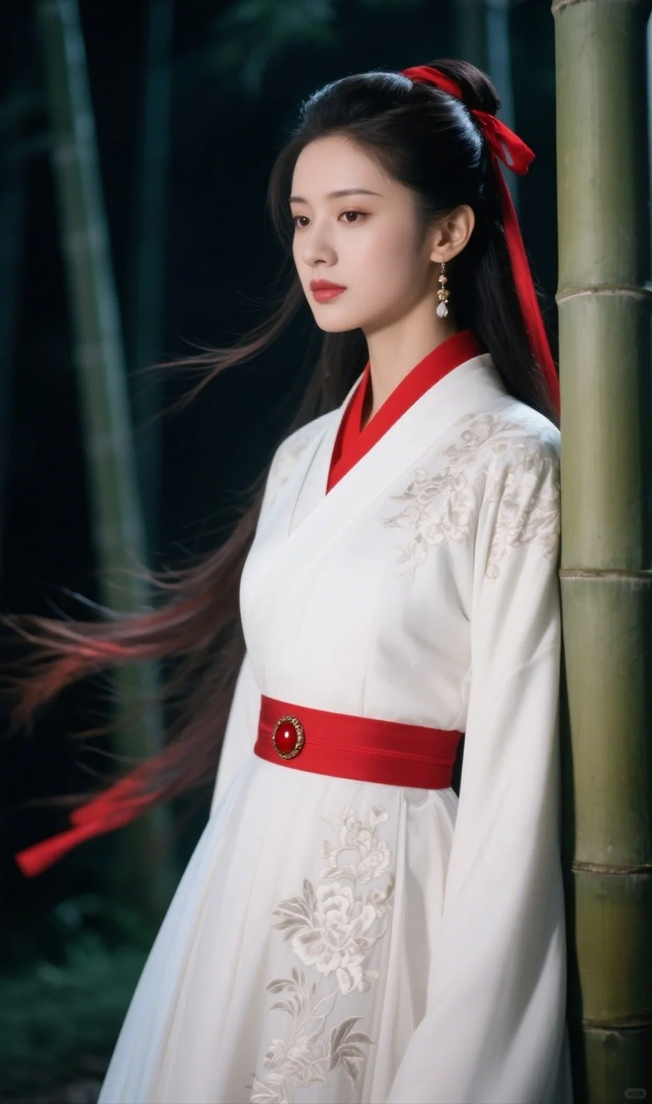 红白配的武侠感，小说里的侠女