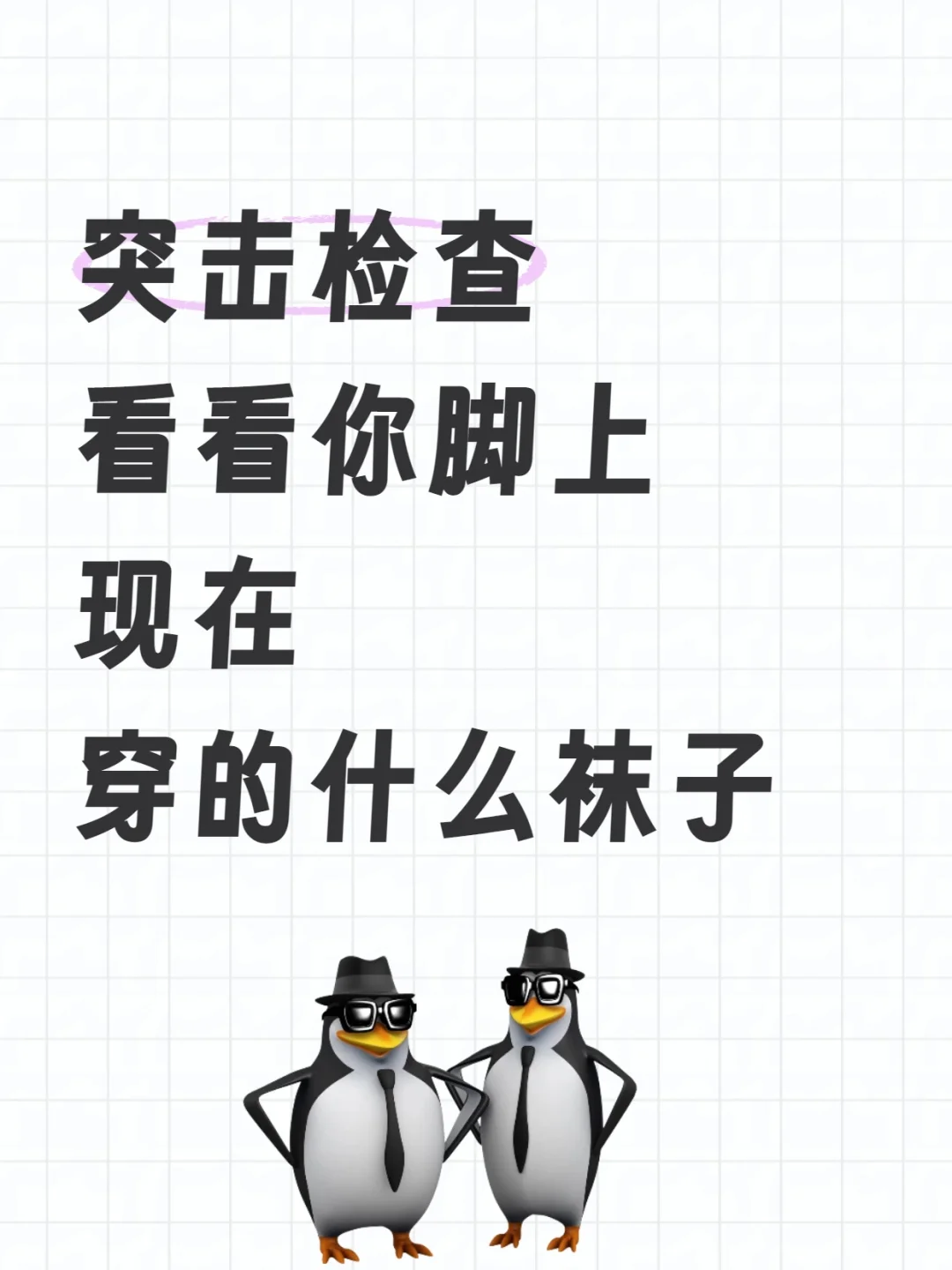 突击检查 看看你脚上现在穿的什么袜子